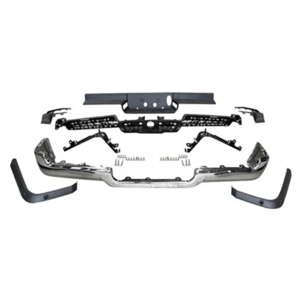 Bumper Assembly Rear Single Exhaust w/Adv Park w/Parking Sensor Chrome for Ram 1500 Limited Laramie Sport Big Horn Lone Star SLT SXT Tradesman Laramie Longhorn HFE Longhorn Laramie Sport ST Hemi Sport Special Service TRX Limited Longhorn TRX Launch Edition Big Horn OffRoad 2019–2024