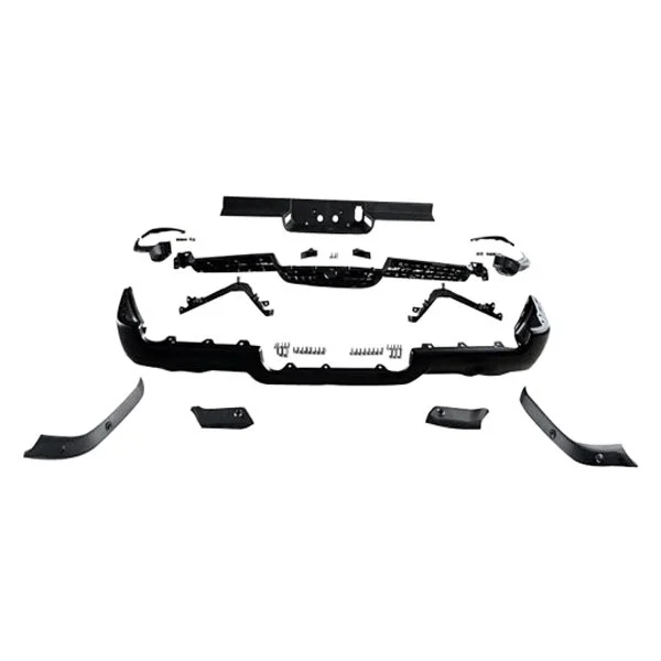 Bumper Assembly Rear Dual Exhaust w/Adv Park w/Park Snsr for Ram 1500 Limited Laramie Sport Big Horn Lone Star SLT SXT Laramie Longhorn HFE Longhorn Laramie Sport ST Hemi Sport Special Service TRX Limited Longhorn TRX Launch Edition Big Horn OffRoad 2019–2024