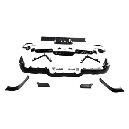 Bumper Assembly Rear Dual Exhaust w/o Adv Park w/o Parking Sensor Black for Ram 1500 Rebel 2019–2024