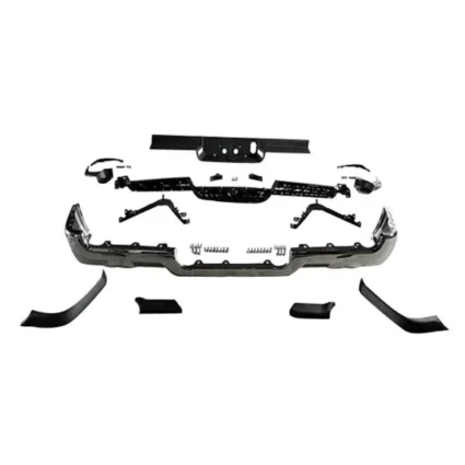 Bumper Assembly Rear Dual Exhaust w/o Adv Prk w/o Prk Snsr Chrome for Ram 1500 Limited Laramie Sport Big Horn Lone Star SLT SXT Laramie Longhorn HFE Longhorn Laramie Sport ST Hemi Sport Special Service TRX Limited Longhorn TRX Launch Edition Big Horn OffRoad 2019–2024