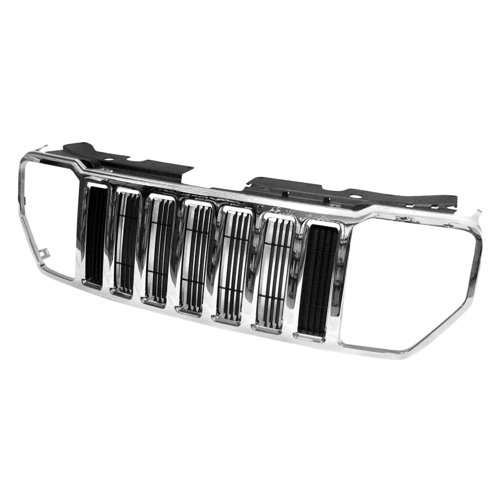 Grille Assembly Matte Black w/Chrome Frame for Jeep Liberty 2008–2012