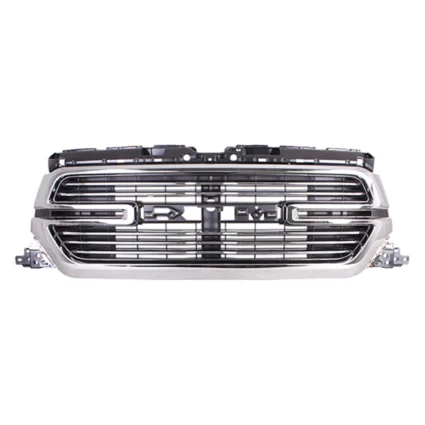 Grille Assembly w/o Surround View Camera Chrome Grille/Chrome Surround for Ram 1500 2019–2022