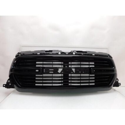 Grille Assembly w/o Surround View Camera Black Grille/Chrome Surround for Ram 1500 2019–2022