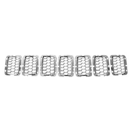 Grille Insert Nner Grille Mesh Chrome Filler for Jeep Grand Cherokee Overland 2017–2021