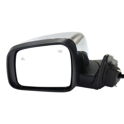 Door Mirror Left w/Blind Spot Detection w/o Auto Dimmer Chrome for Jeep Grand Cherokee Grand Cherokee WK