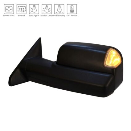 Door Mirror Assembly Left Trailer Tow Type w/o Side View Camera Power Folding Type 1 for Ram 5500 3500 4500