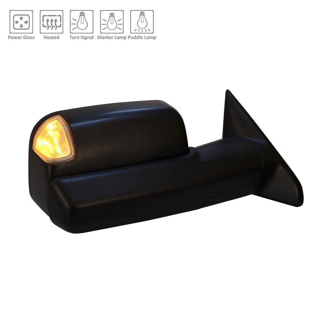 Door Mirror Assembly Right Trailer Tow Type w/o Side View Camera Power Folding Type 1 for Ram 5500 3500 4500