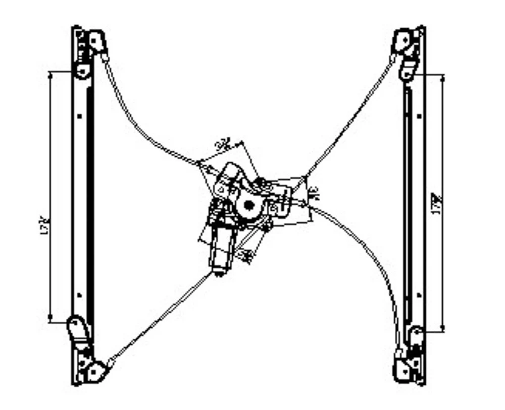Window Regulator Front Left Power for Dodge Caravan 2004–2007