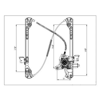 Window Regulator Front Left Regulator & Motor Assembly for Chrysler Pacifica 2004–2006