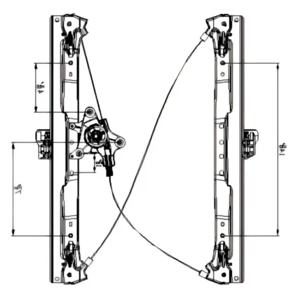 Window Regulator Front Right 2 Pin Regulator & Motor Assembly for Chrysler Town & Country Dodge Grand Caravan