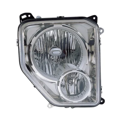 Headlight Assembly Composite Left w/Fog Lamps Oval Bulb Shield for Jeep Liberty 2008–2012