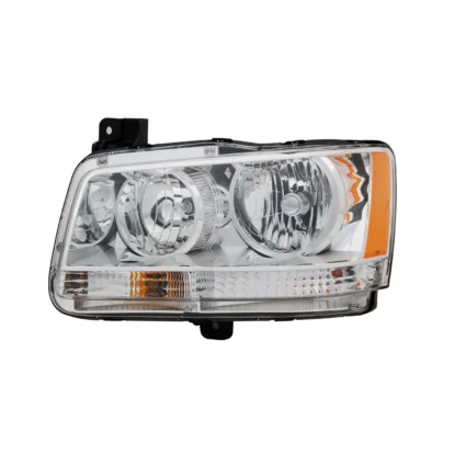 Headlight Assembly Composite Left Halogen w/Chrome Bezel for Dodge Magnum 2008