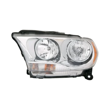 Headlight Assembly Composite Left Halogen Chrome Trim for Dodge Durango 2011–2013