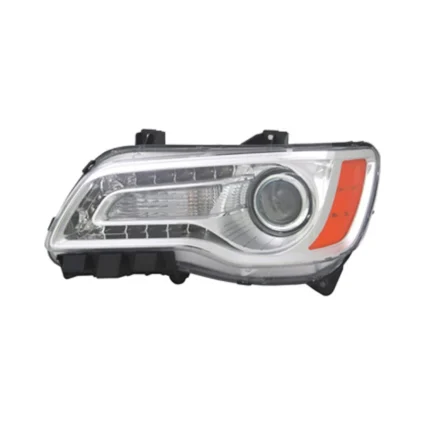 Headlight Assembly Composite Left Halogen Chrome Bezel CAPA for Chrysler 300 Sedan 2011–2014