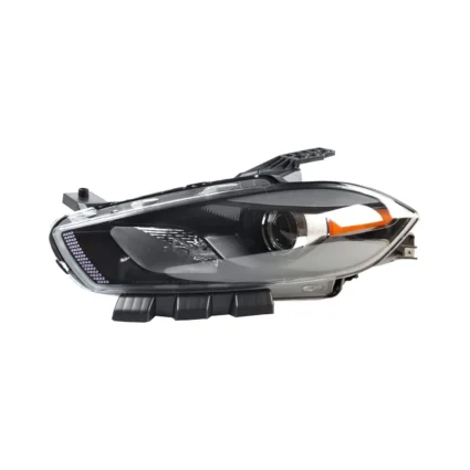 Headlight Assembly Composite Left Black Trim CAPA for Dodge Dart 2013–2015