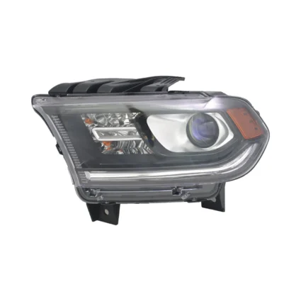 Headlight Assembly Composite Left Halogen w/o DRL Black Trim for Dodge Durango 2014–2015