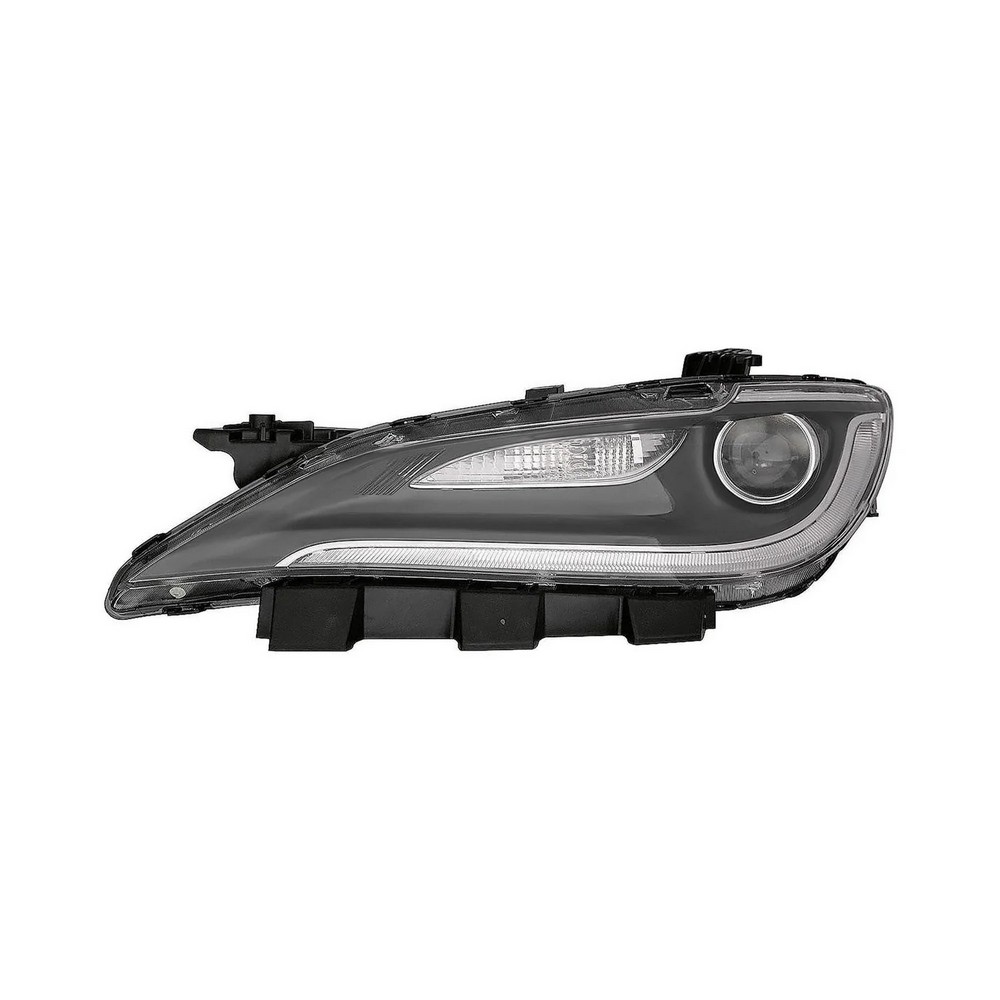 Headlight Assembly Composite Left LED w/LED DRL Chrome Trim for Chrysler 200 2015–2016