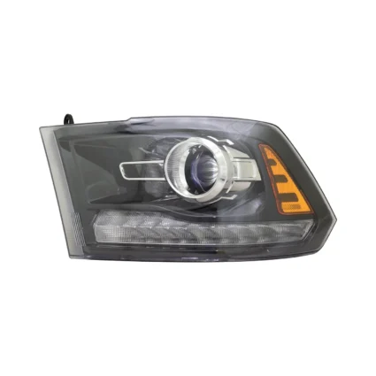 Headlight Assembly Composite Left Projector Type Black CAPA for Ram 1500 2500 3500 1500 Classic
