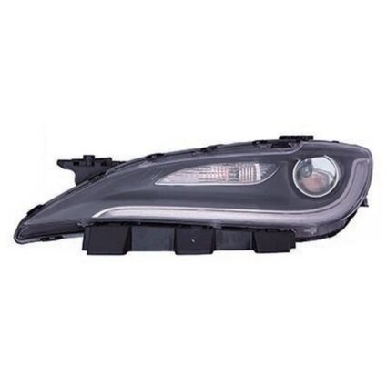 Headlight Assembly Composite Left Halogen w/LED DRL Black Trim for Chrysler 200 2016–2017