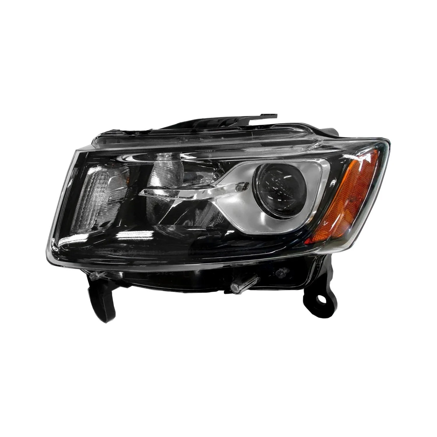 Headlight Assembly Composite Left Halogen Standard Type Black for Jeep Grand Cherokee 2014–2016