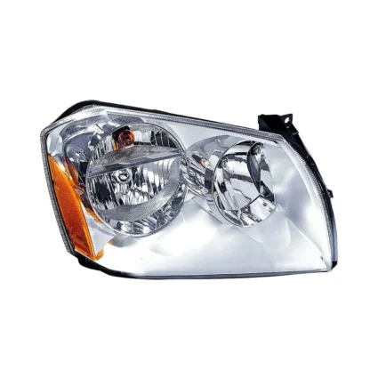 Headlight Assembly Composite Right Chrome Bezel CAPA for Dodge Magnum 2005–2007