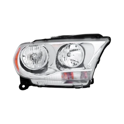 Headlight Assembly Composite Right Halogen Chrome Trim for Dodge Durango 2011–2013