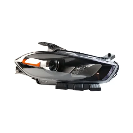 Headlight Assembly Composite Right Black Trim CAPA for Dodge Dart 2013–2015