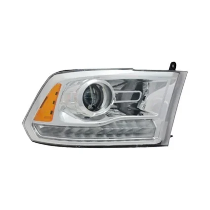 Headlight Assembly Composite Right To 12-14-14 Halogen Projector Type Chrome Bezel for Ram 1500 2500 3500