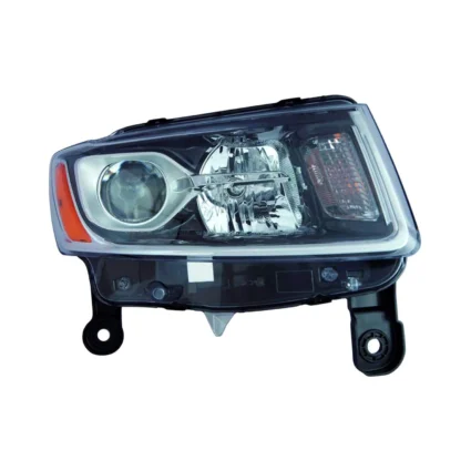 Headlight Assembly Composite Right Halogen Standard Type Chrome CAPA for Jeep Grand Cherokee 2014–2016