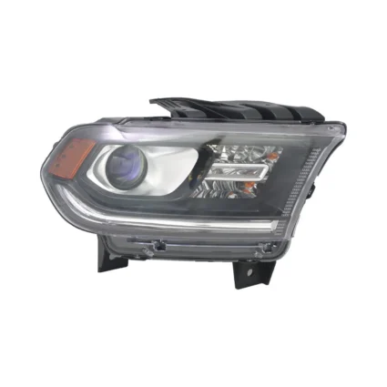 Headlight Assembly Composite Right Halogen w/o DRL Black Trim for Dodge Durango 2014–2015