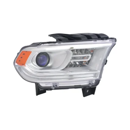 Headlight Assembly Composite Right Halogen w/DRL Chrome Trim for Dodge Durango 2014–2015