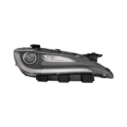 Headlight Assembly Composite Right LED w/LED DRL Chrome Trim for Chrysler 200 2015–2016