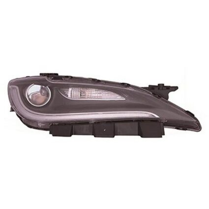 Headlight Assembly Composite Right Halogen w/LED DRL Black Trim for Chrysler 200 2016–2017