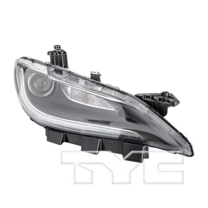 Headlight Assembly Composite Right Halogen w/LED DRL Chrome Trim CAPA for Chrysler 200 2016–2017