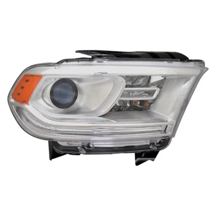 Headlight Assembly Composite Right Halogen w/o DRL Chrome Trim for Dodge Durango 2016–2020
