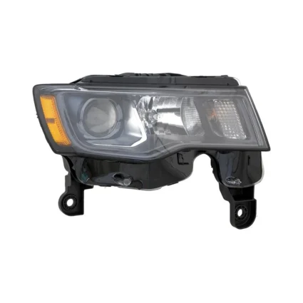 Headlight Assembly Composite Right Standard Type Black for Jeep Grand Cherokee Grand Cherokee WK