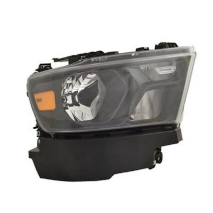 Headlight Assembly Composite Right Halogen Black Trim for Ram 1500 2019–2024