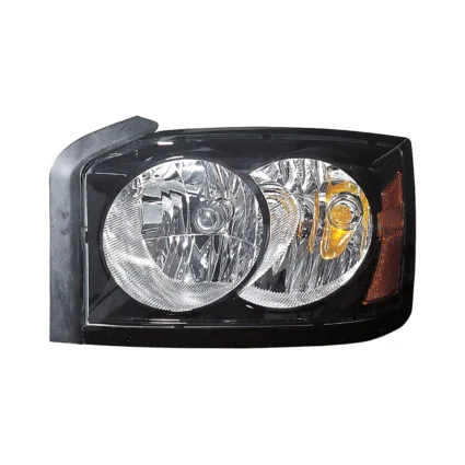 Headlight Lens Housing Left w/Black Bezel CAPA for Dodge Dakota 2006–2007
