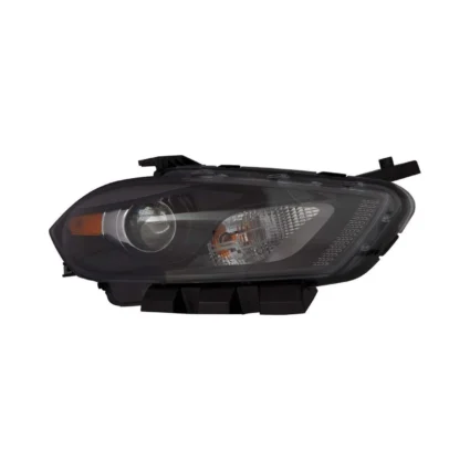 Headlight Lens Housing Right Halogen Black Bezel CAPA for Dodge Dart 2016
