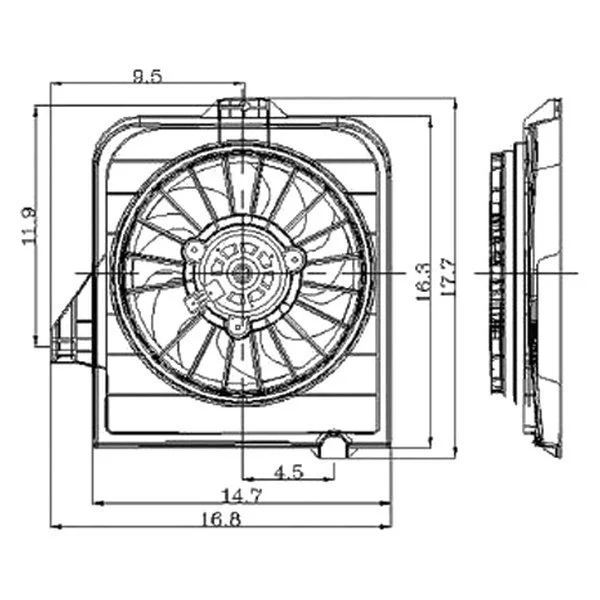 Engine Cooling Fan Assembly Left Electric Fan Assembly To 1-31-05 for Chrysler Town & Country Voyager Dodge Caravan