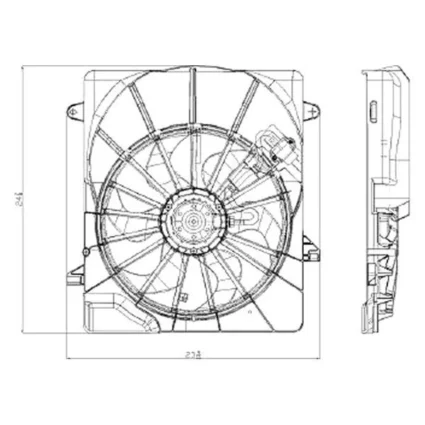Engine Cooling Fan Assembly Cooling Fan Module Assembly for Dodge Nitro 2007–2011