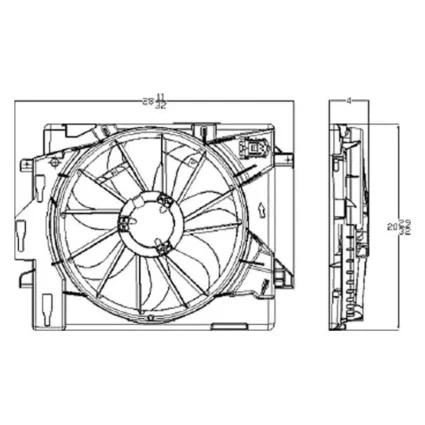 Engine Cooling Fan Assembly for Dodge Grand Caravan Chrysler Town & Country