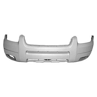 Bumper Cover Front w/Fog Lamps w/o Lip Molding Holes Light Gray for Ford Escape XLT 2001–2004