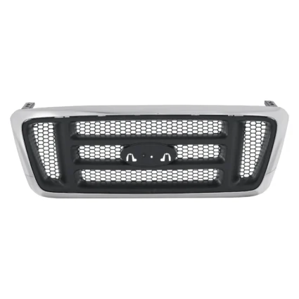 Grille Assembly Bar Design Chrome & Silver for Ford F-150 XL 2004