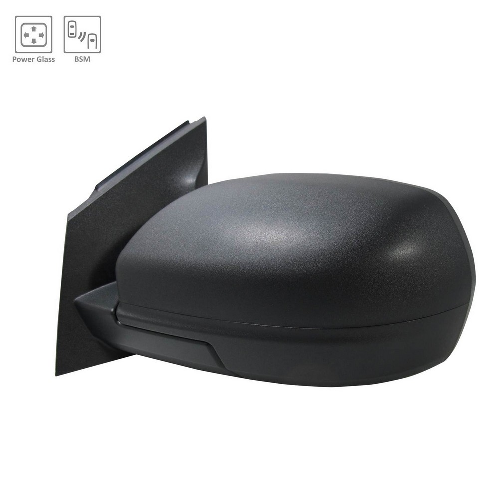 Door Mirror Left To 7-25-19 Non-Heated w/o Memory w/Cover Textured Black for Ford Edge 2019–2023