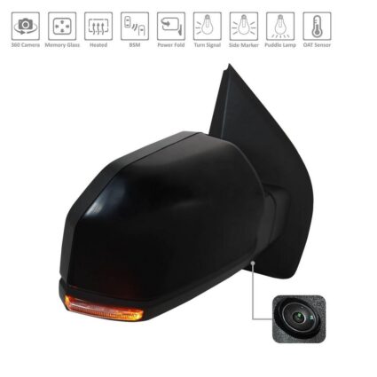 Door Mirror Assembly Right w/Side View Camera From 2-26-18 for Ford F-150 Raptor 2018–2020