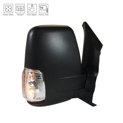 Door Mirror Assembly Right Power Heated Short Arm Low Roof w/Cover Textured for Ford Transit-150 Transit-250 Transit-350 Transit-350 HD