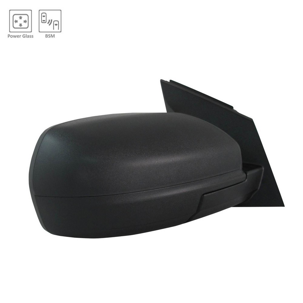 Door Mirror Right To 7-25-19 Non-Heated w/o Memory w/Cover Textured Black for Ford Edge 2019–2023