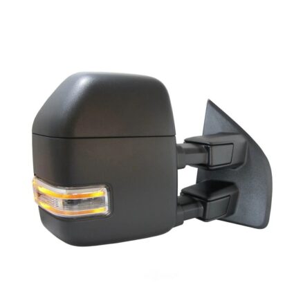 Door Mirror Right Manual Telescoping w/Signal Lamps From 2-26-18 w/Cover Black for Ford F-150 2018–2020