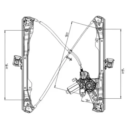 Window Regulator Front Left Power Regulator & Motor Assembly for Ford Focus Hatchback 2000–2007